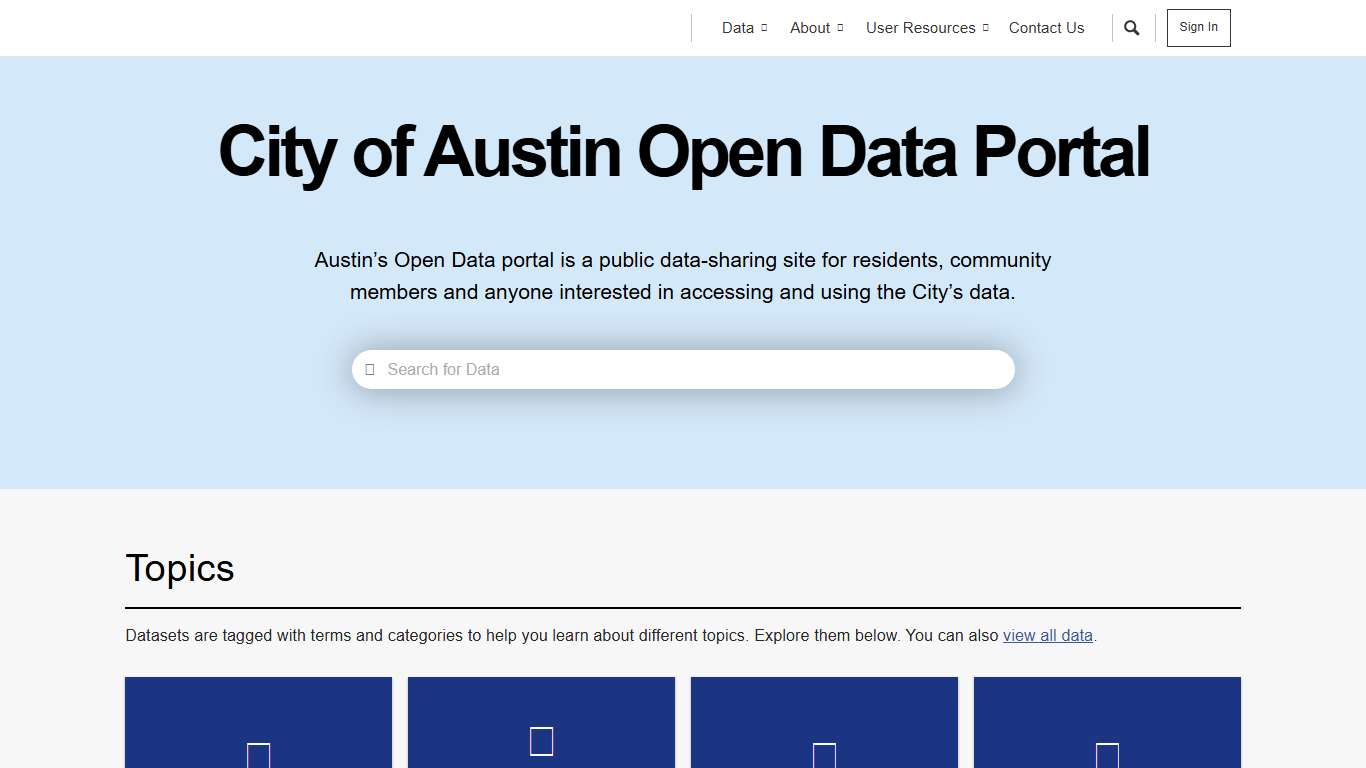 Open Data City of Austin Texas Open Data City of Austin, Texas